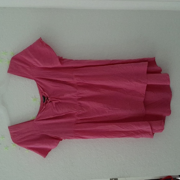 Torrid Babydoll Challis Lace up High low top - Picture 3 of 6